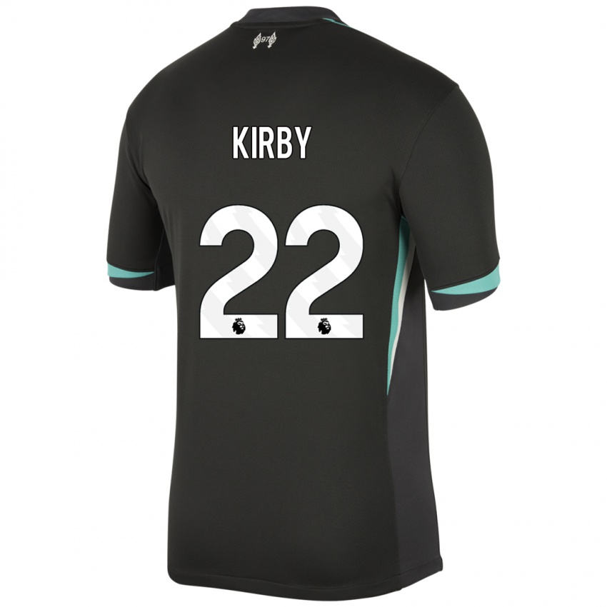 Niño Camiseta Faye Kirby #22 Negro Antracita Blanco 2ª Equipación 2024/25 La Camisa México