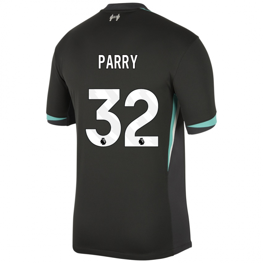 Niño Camiseta Lucy Parry #32 Negro Antracita Blanco 2ª Equipación 2024/25 La Camisa México