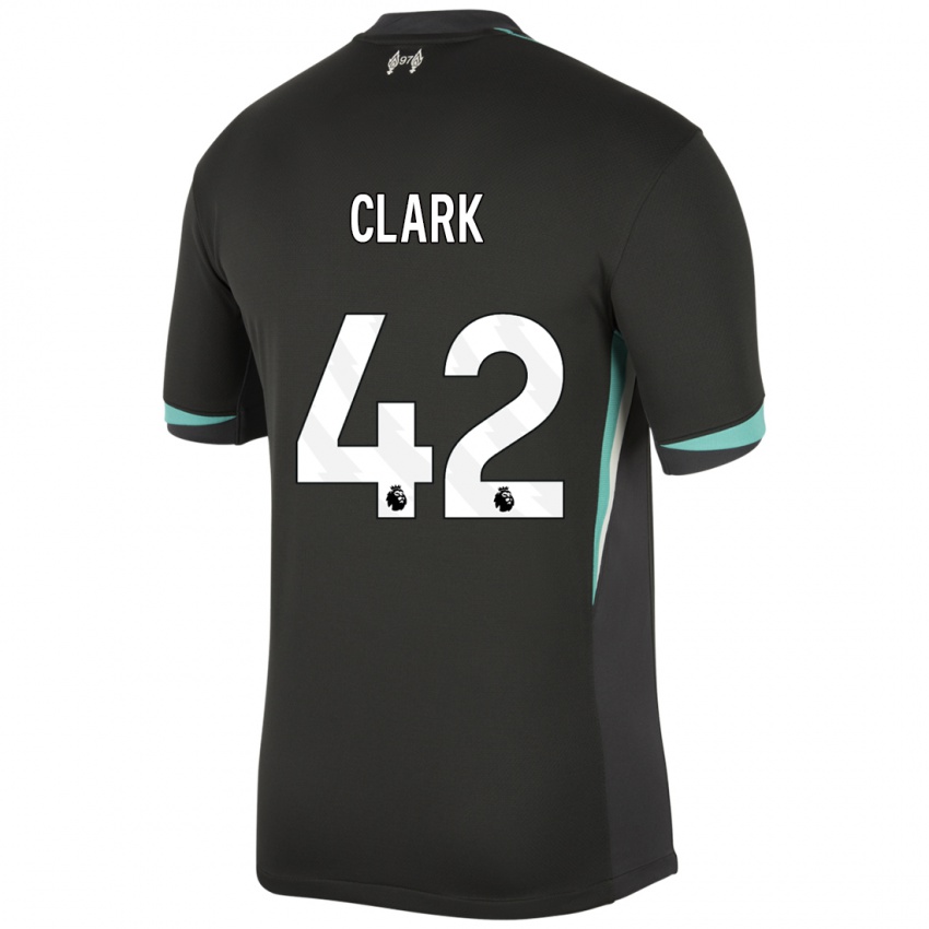 Niño Camiseta Bobby Clark #42 Negro Antracita Blanco 2ª Equipación 2024/25 La Camisa México