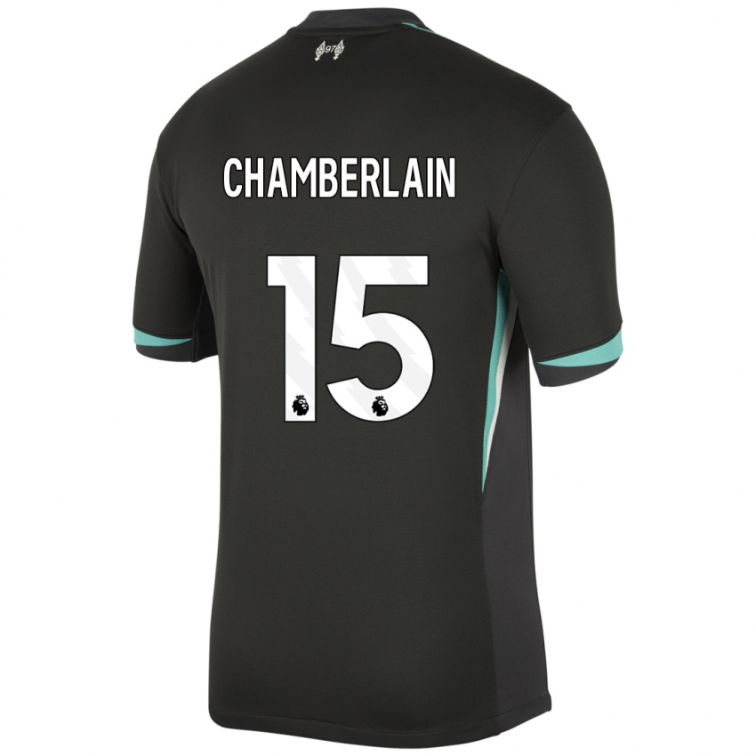 Niño Camiseta Alex Oxlade Chamberlain #15 Negro Antracita Blanco 2ª Equipación 2024/25 La Camisa México