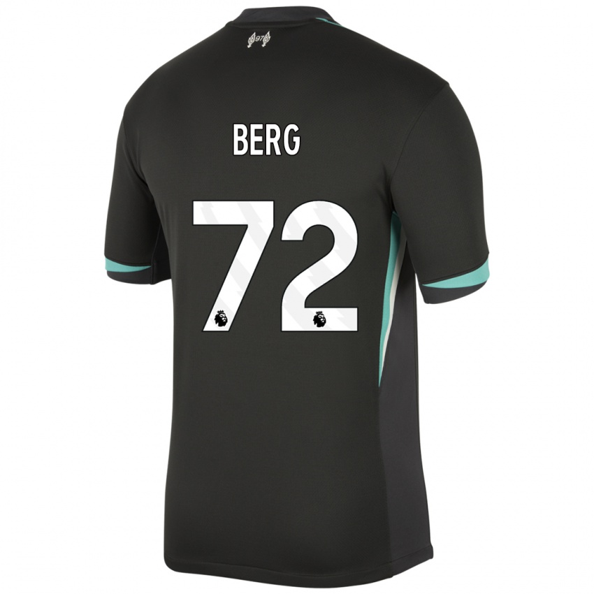 Niño Camiseta Sepp Van Den Berg #72 Negro Antracita Blanco 2ª Equipación 2024/25 La Camisa México