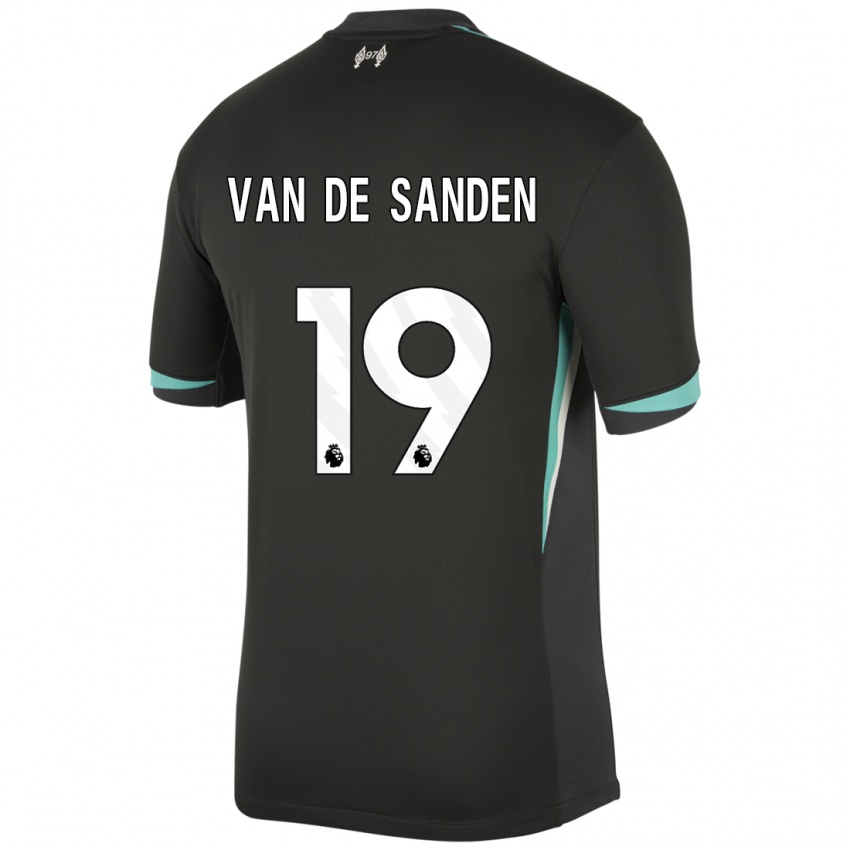 Niño Camiseta Shanice Van De Sanden #19 Negro Antracita Blanco 2ª Equipación 2024/25 La Camisa México