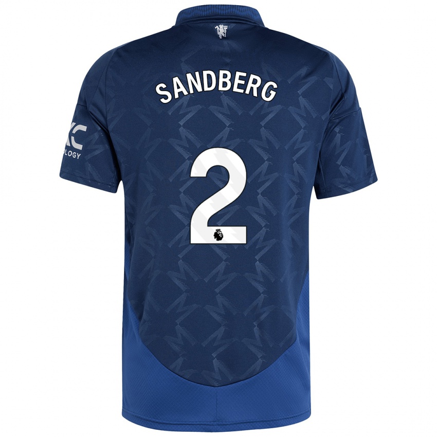 Niño Camiseta Anna Sandberg #2 Índigo 2ª Equipación 2024/25 La Camisa México