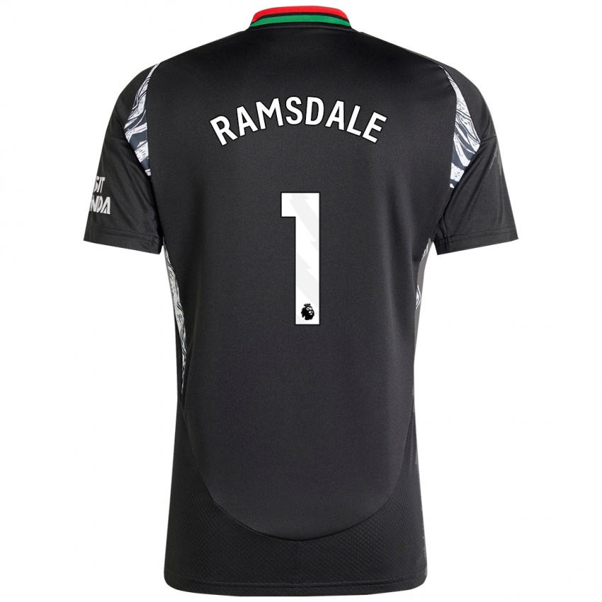 Niño Camiseta Aaron Ramsdale #1 Negro 2ª Equipación 2024/25 La Camisa México