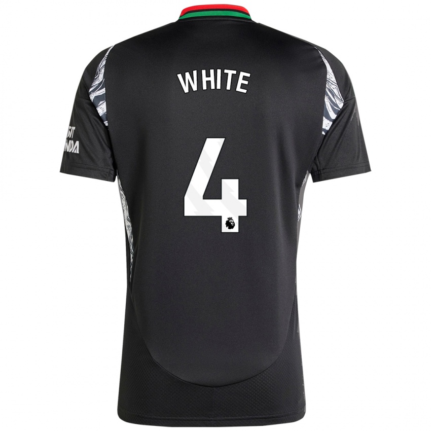 Niño Camiseta Ben White #4 Negro 2ª Equipación 2024/25 La Camisa México