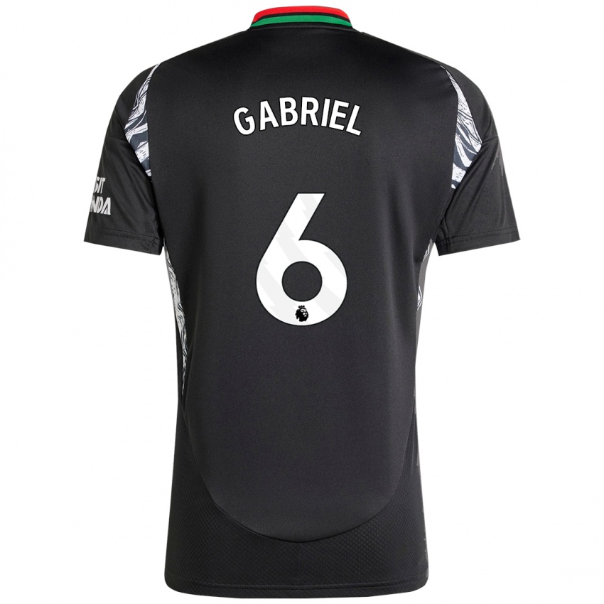 Niño Camiseta Gabriel Magalhaes #6 Negro 2ª Equipación 2024/25 La Camisa México