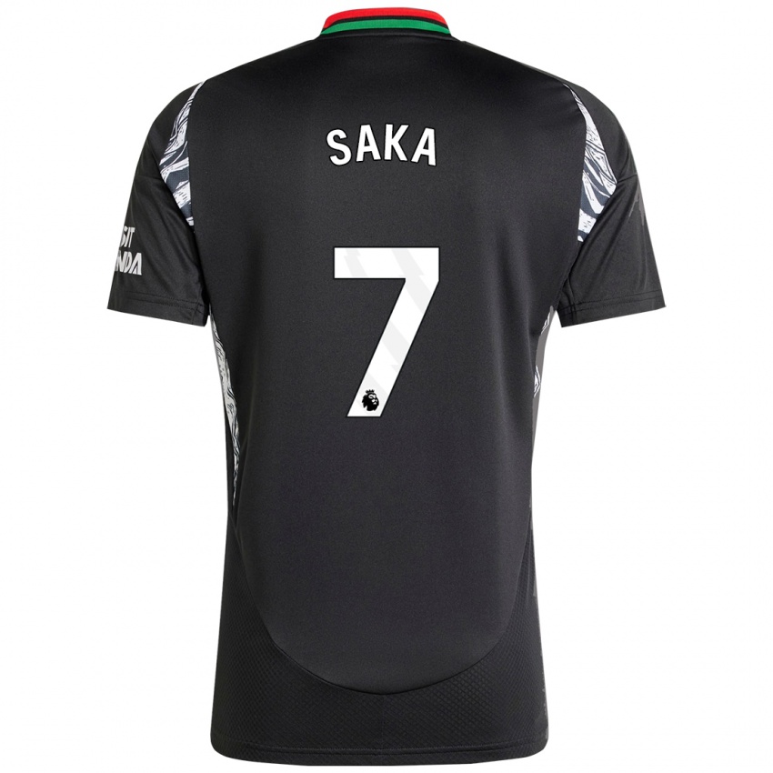 Niño Camiseta Bukayo Saka #7 Negro 2ª Equipación 2024/25 La Camisa México