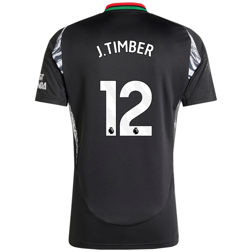 Niño Camiseta Jurrien Timber #12 Negro 2ª Equipación 2024/25 La Camisa México