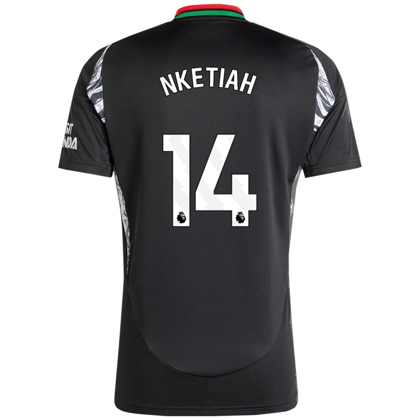 Niño Camiseta Eddie Nketiah #14 Negro 2ª Equipación 2024/25 La Camisa México