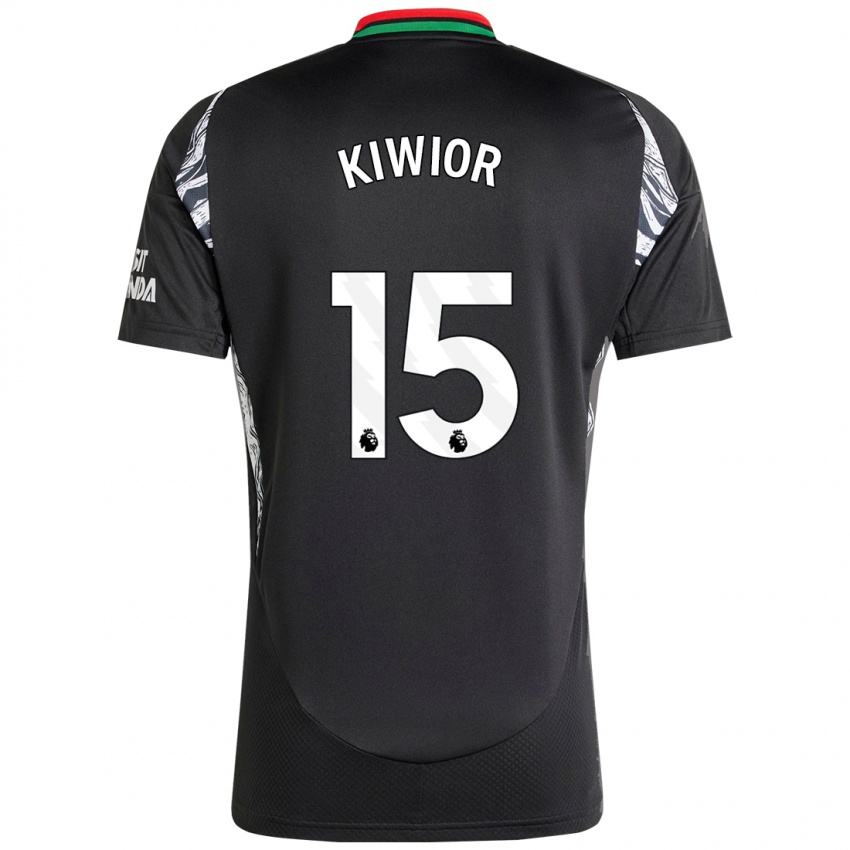 Niño Camiseta Jakub Kiwior #15 Negro 2ª Equipación 2024/25 La Camisa México