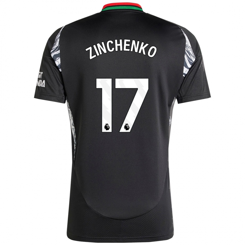 Niño Camiseta Oleksandr Zinchenko #17 Negro 2ª Equipación 2024/25 La Camisa México