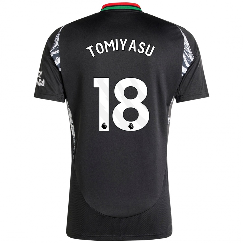 Niño Camiseta Takehiro Tomiyasu #18 Negro 2ª Equipación 2024/25 La Camisa México