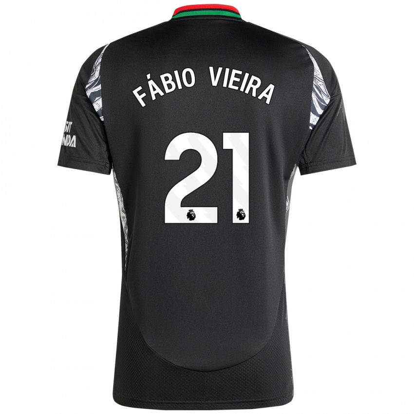 Niño Camiseta Fabio Vieira #21 Negro 2ª Equipación 2024/25 La Camisa México