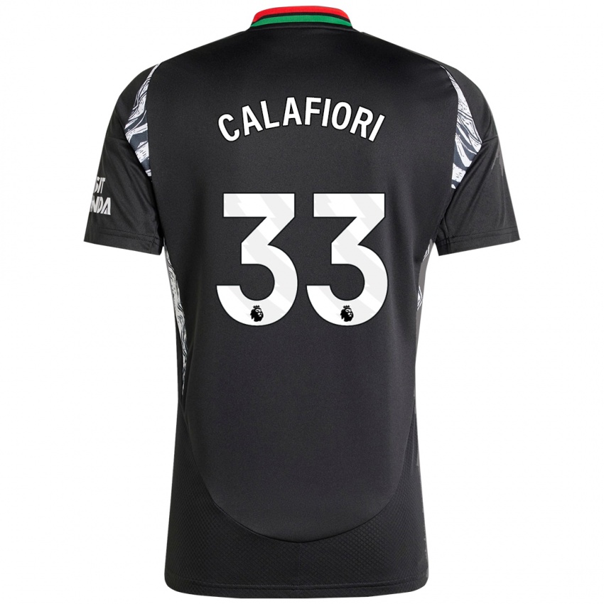 Niño Camiseta Riccardo Calafiori #33 Negro 2ª Equipación 2024/25 La Camisa México