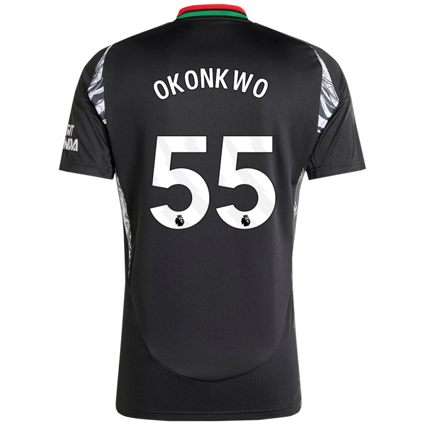 Niño Camiseta Brian Okonkwo #55 Negro 2ª Equipación 2024/25 La Camisa México