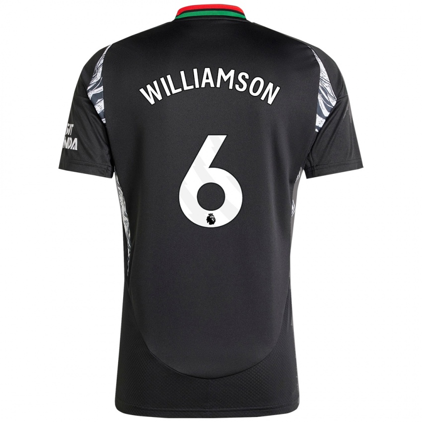 Niño Camiseta Leah Williamson #6 Negro 2ª Equipación 2024/25 La Camisa México