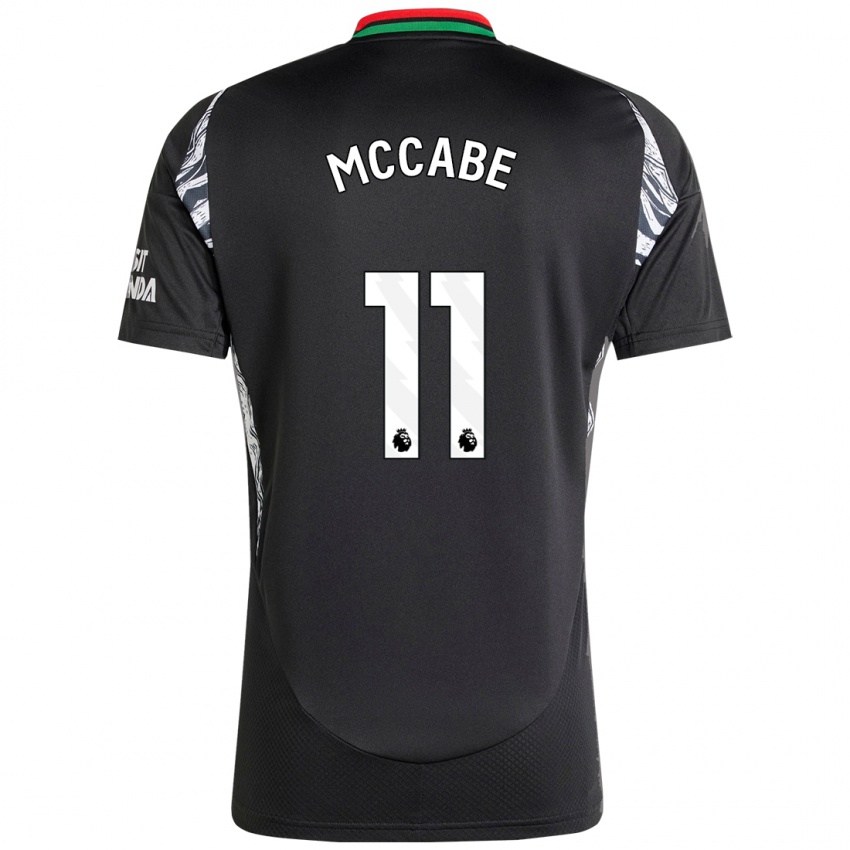 Niño Camiseta Katie Mccabe #11 Negro 2ª Equipación 2024/25 La Camisa México