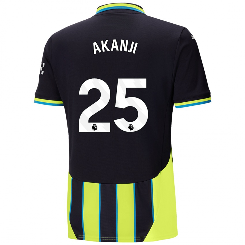 Niño Camiseta Manuel Akanji #25 Azul Amarillo 2ª Equipación 2024/25 La Camisa México