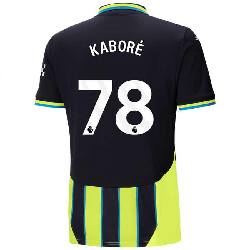 Niño Camiseta Issa Kabore #78 Azul Amarillo 2ª Equipación 2024/25 La Camisa México