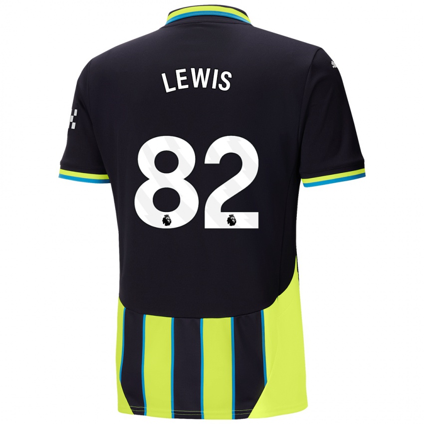 Niño Camiseta Rico Lewis #82 Azul Amarillo 2ª Equipación 2024/25 La Camisa México