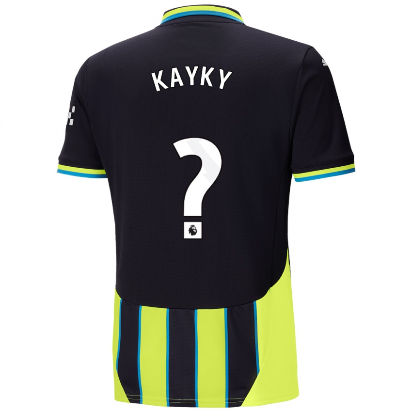 Niño Camiseta Kayky #0 Azul Amarillo 2ª Equipación 2024/25 La Camisa México