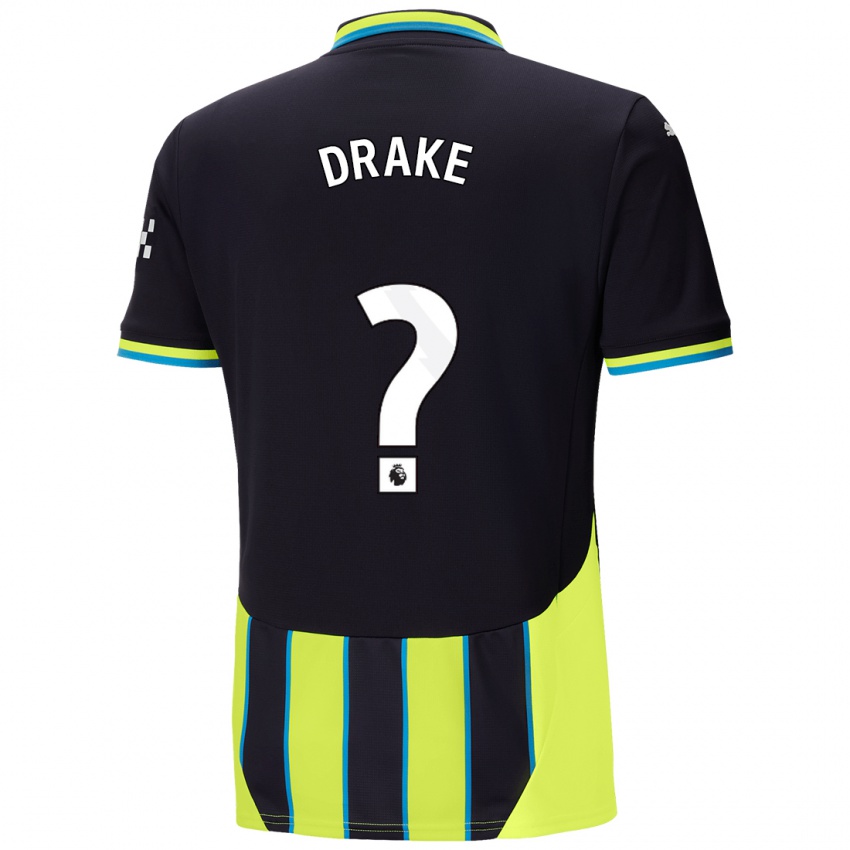 Niño Camiseta Leke Drake #0 Azul Amarillo 2ª Equipación 2024/25 La Camisa México