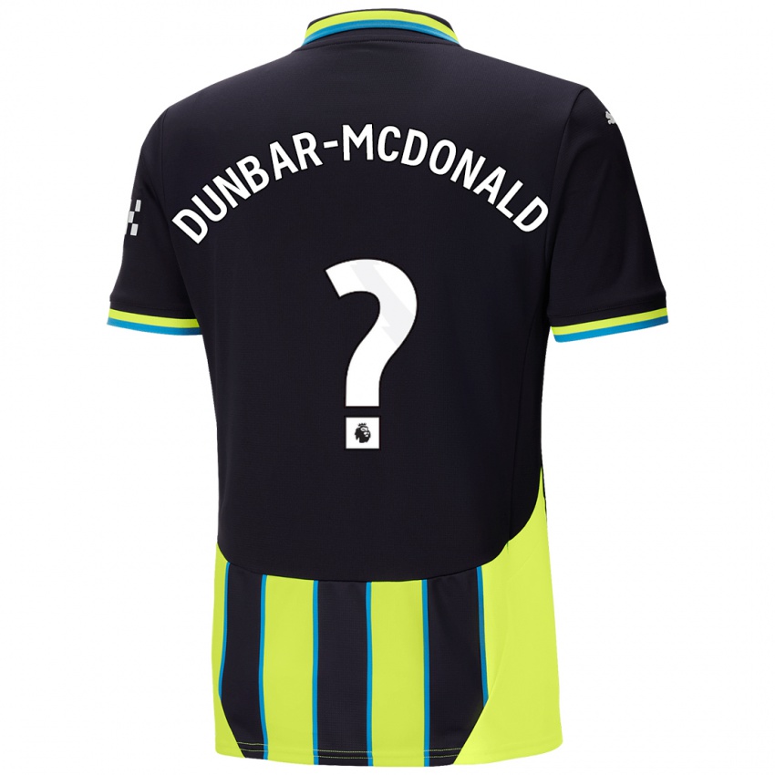 Niño Camiseta Christian Dunbar-Mcdonald #0 Azul Amarillo 2ª Equipación 2024/25 La Camisa México