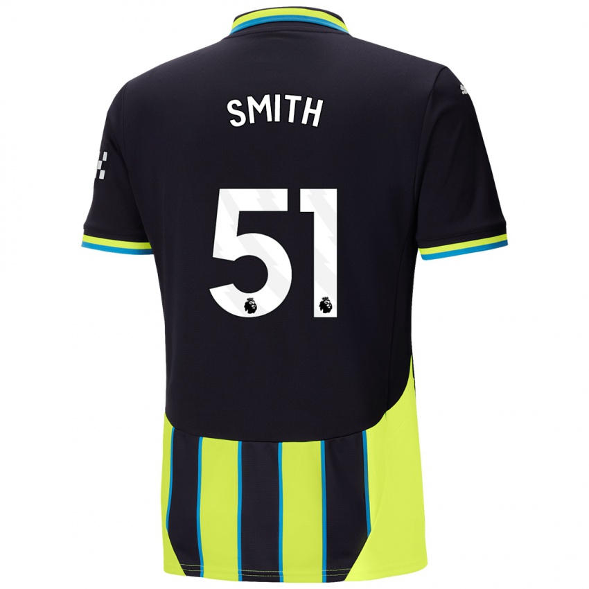 Niño Camiseta Isaac Smith #51 Azul Amarillo 2ª Equipación 2024/25 La Camisa México