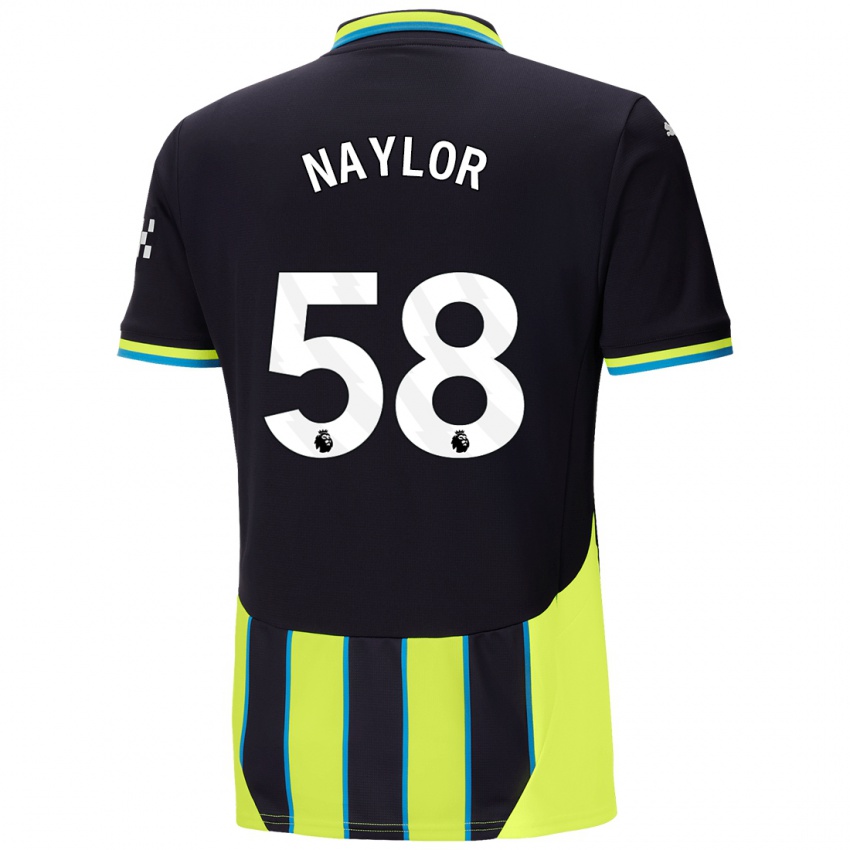 Niño Camiseta Seb Naylor #58 Azul Amarillo 2ª Equipación 2024/25 La Camisa México