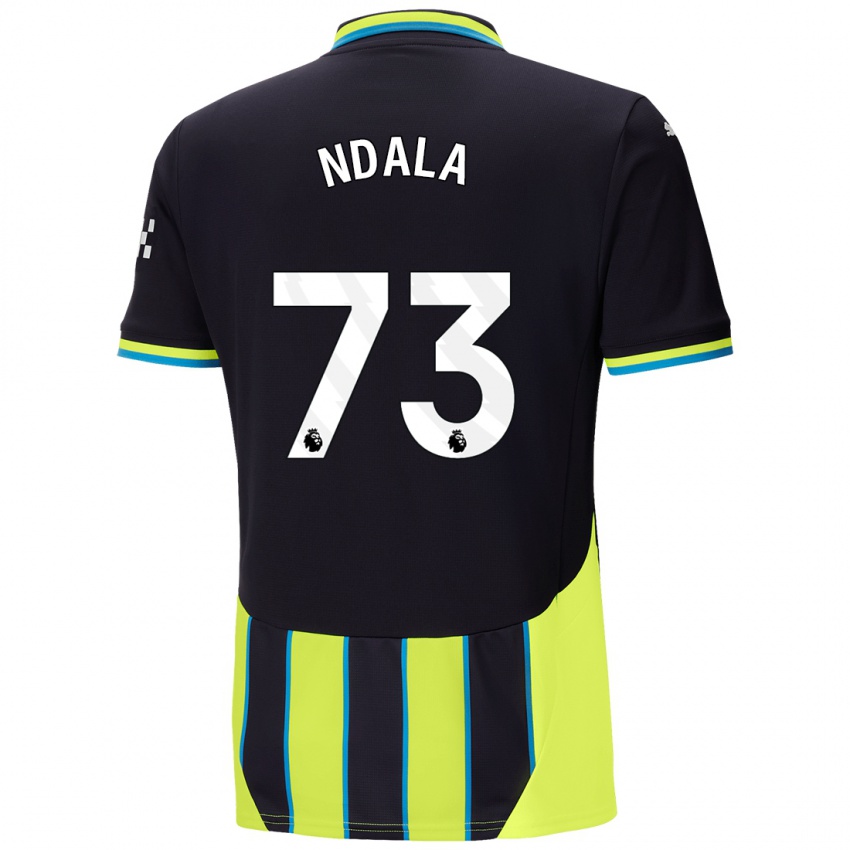 Niño Camiseta Joel Ndala #73 Azul Amarillo 2ª Equipación 2024/25 La Camisa México