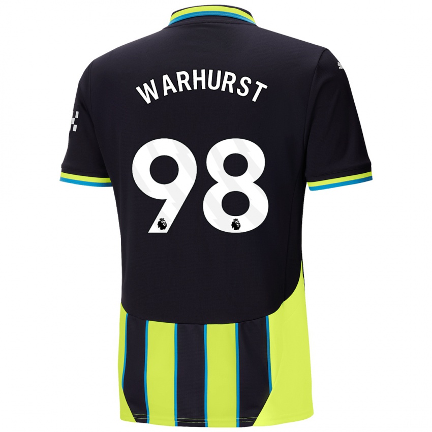 Niño Camiseta Matthew Warhurst #98 Azul Amarillo 2ª Equipación 2024/25 La Camisa México