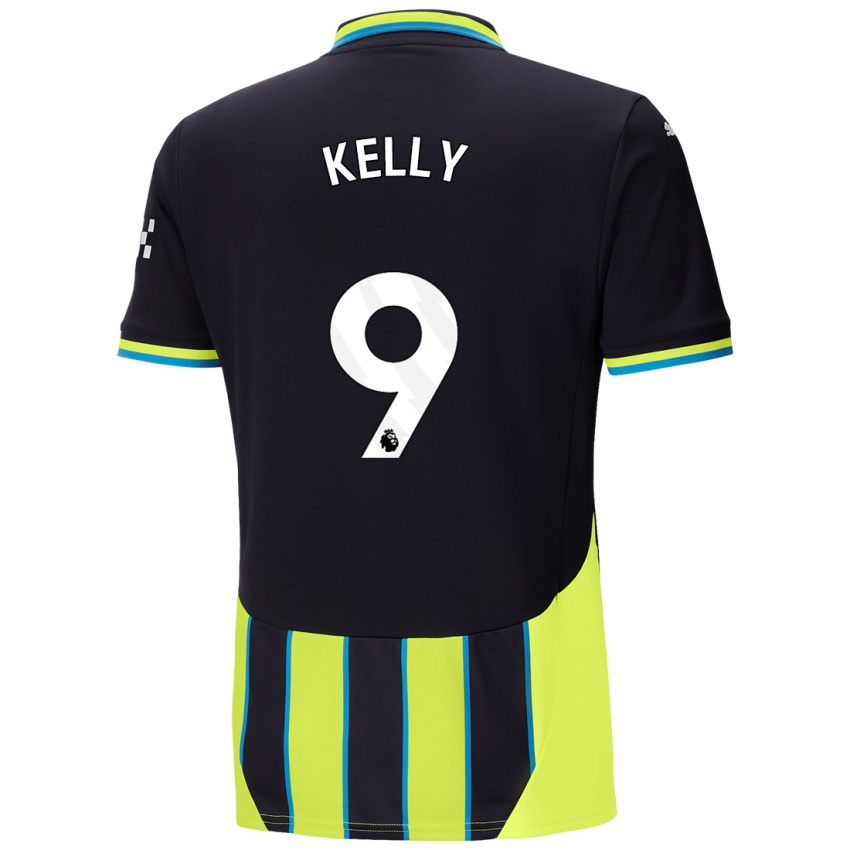 Niño Camiseta Chloe Kelly #9 Azul Amarillo 2ª Equipación 2024/25 La Camisa México