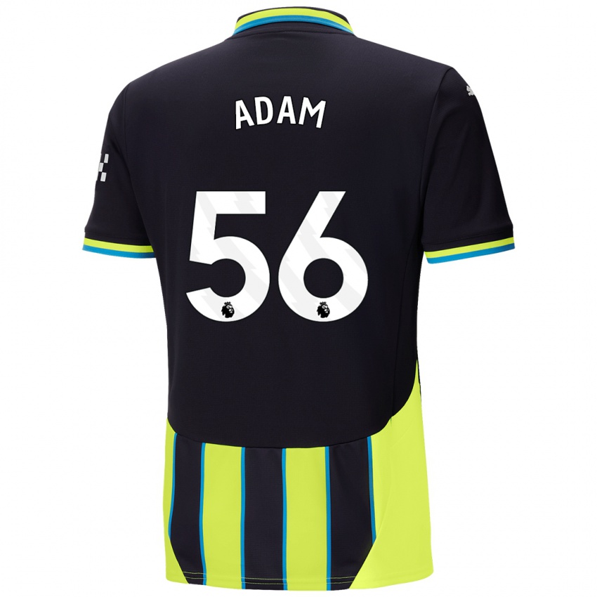 Niño Camiseta Josh Adam #56 Azul Amarillo 2ª Equipación 2024/25 La Camisa México