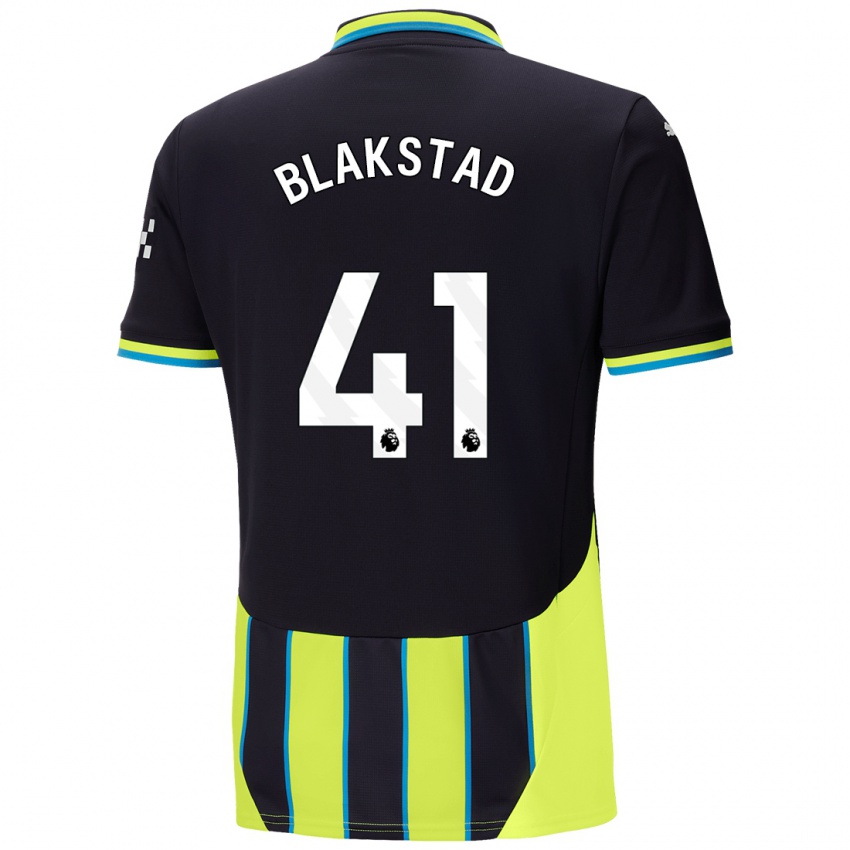 Niño Camiseta Julie Blakstad #41 Azul Amarillo 2ª Equipación 2024/25 La Camisa México