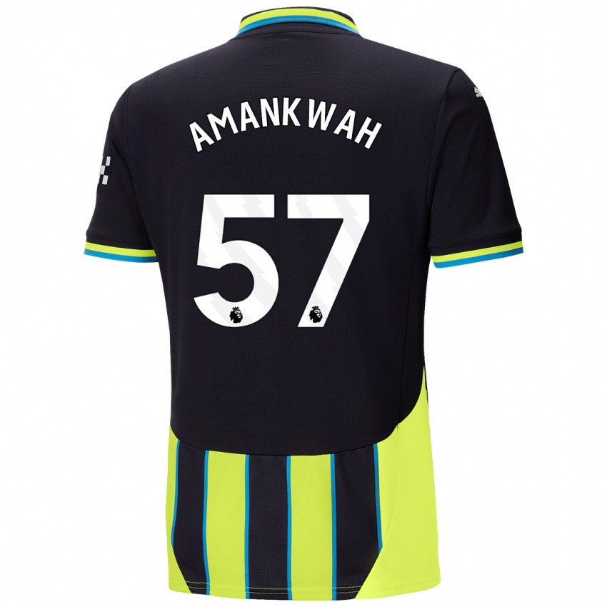 Niño Camiseta Yeboah Amankwah #57 Azul Amarillo 2ª Equipación 2024/25 La Camisa México