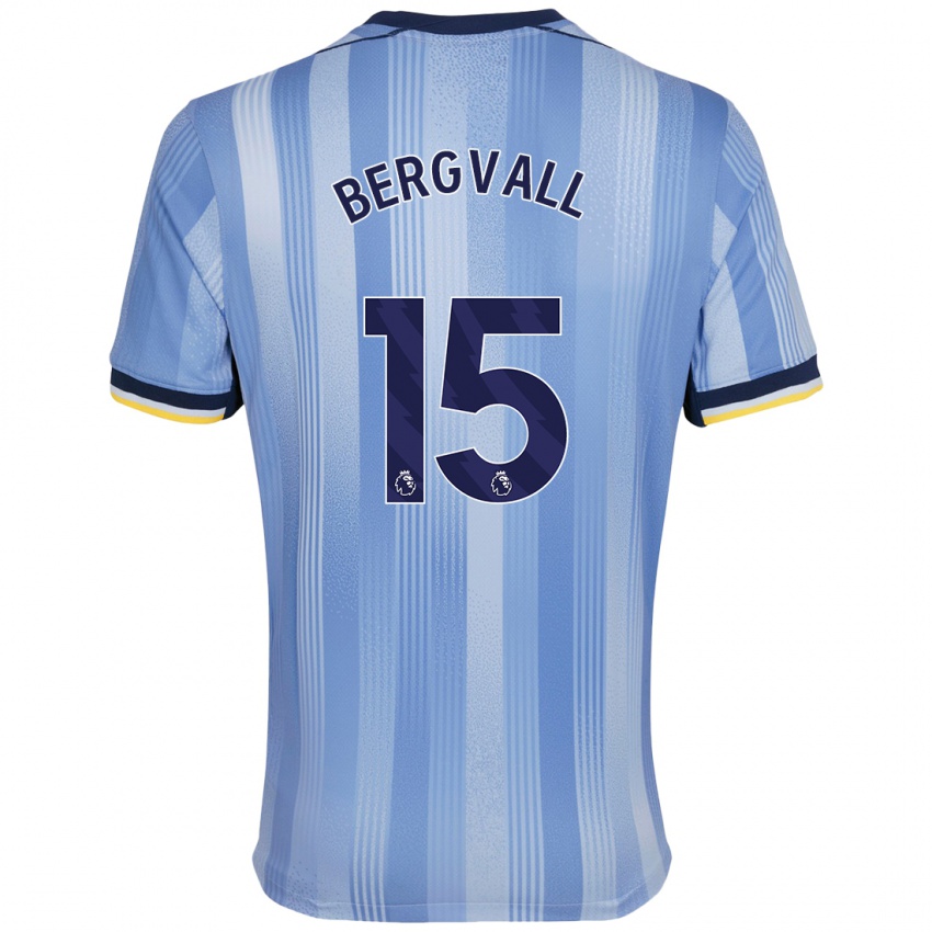 Niño Camiseta Lucas Bergvall #15 Azul Claro 2ª Equipación 2024/25 La Camisa México