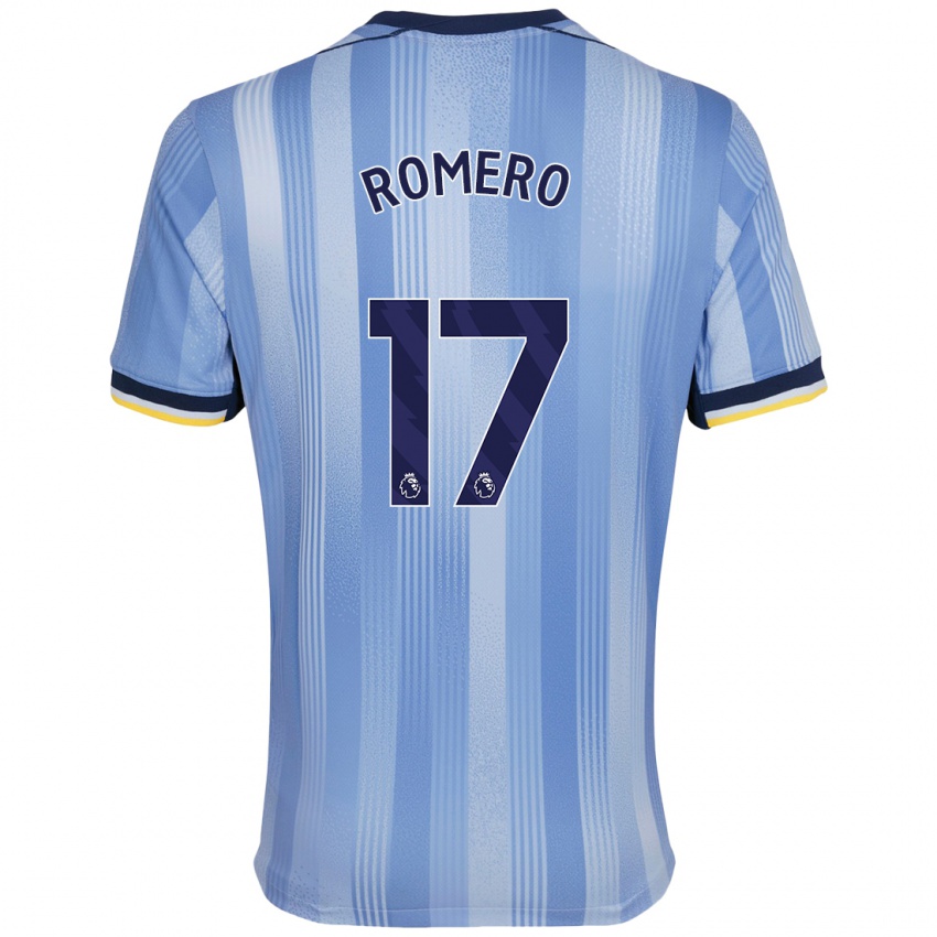 Niño Camiseta Cristian Romero #17 Azul Claro 2ª Equipación 2024/25 La Camisa México