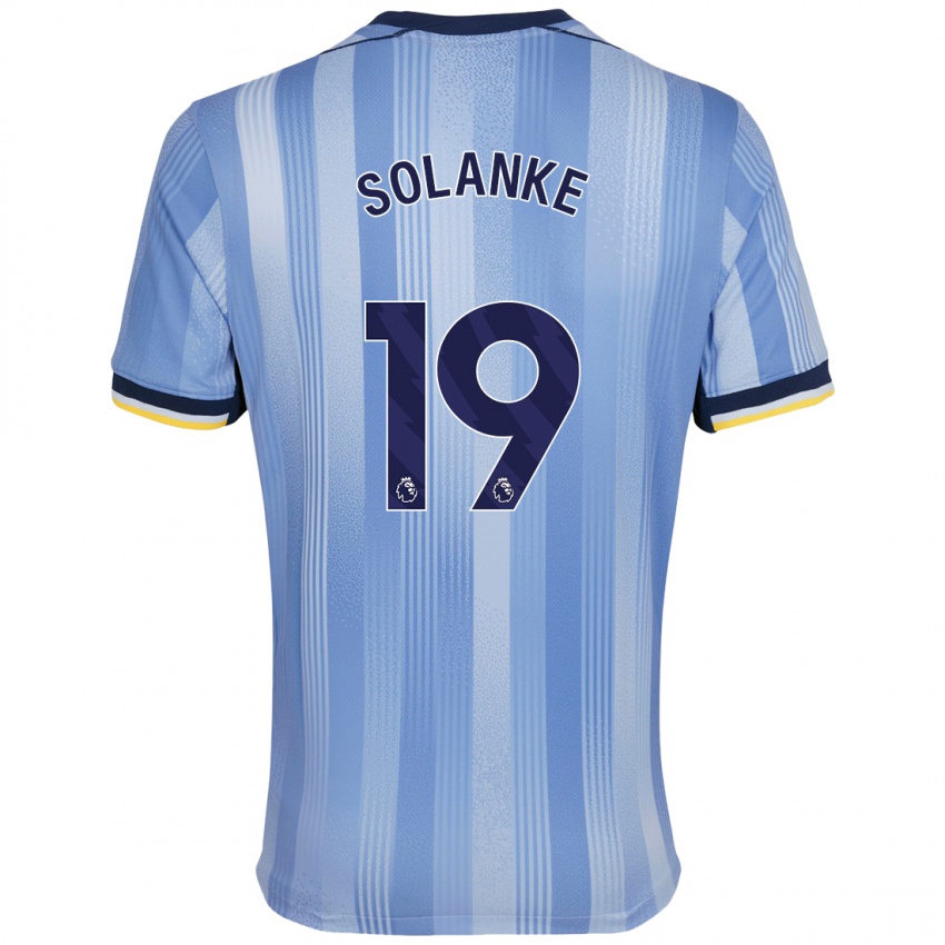 Niño Camiseta Dominic Solanke #19 Azul Claro 2ª Equipación 2024/25 La Camisa México