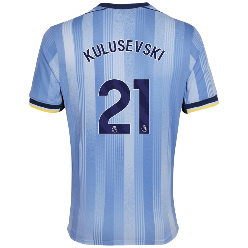 Niño Camiseta Dejan Kulusevski #21 Azul Claro 2ª Equipación 2024/25 La Camisa México