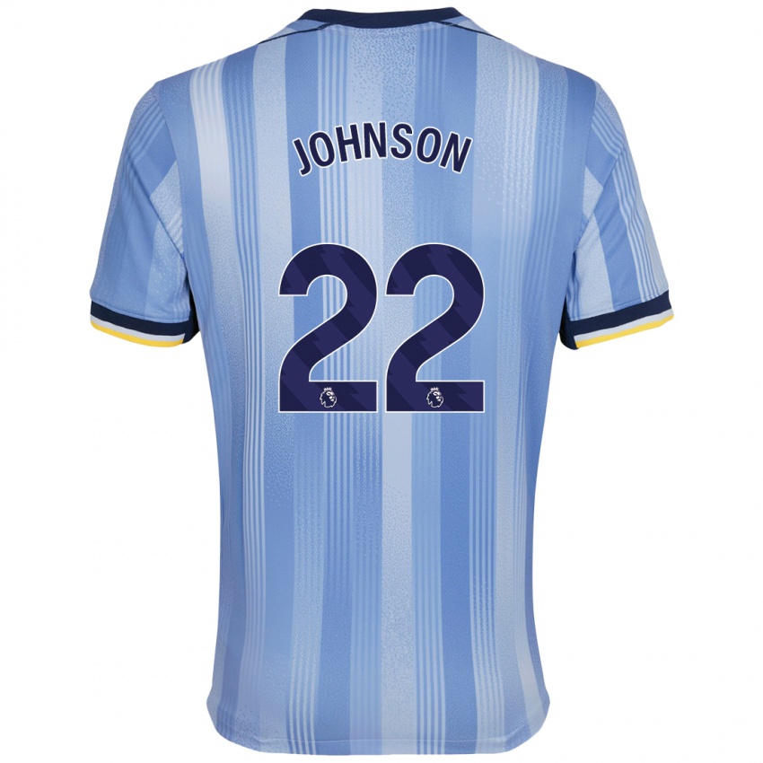 Niño Camiseta Brennan Johnson #22 Azul Claro 2ª Equipación 2024/25 La Camisa México