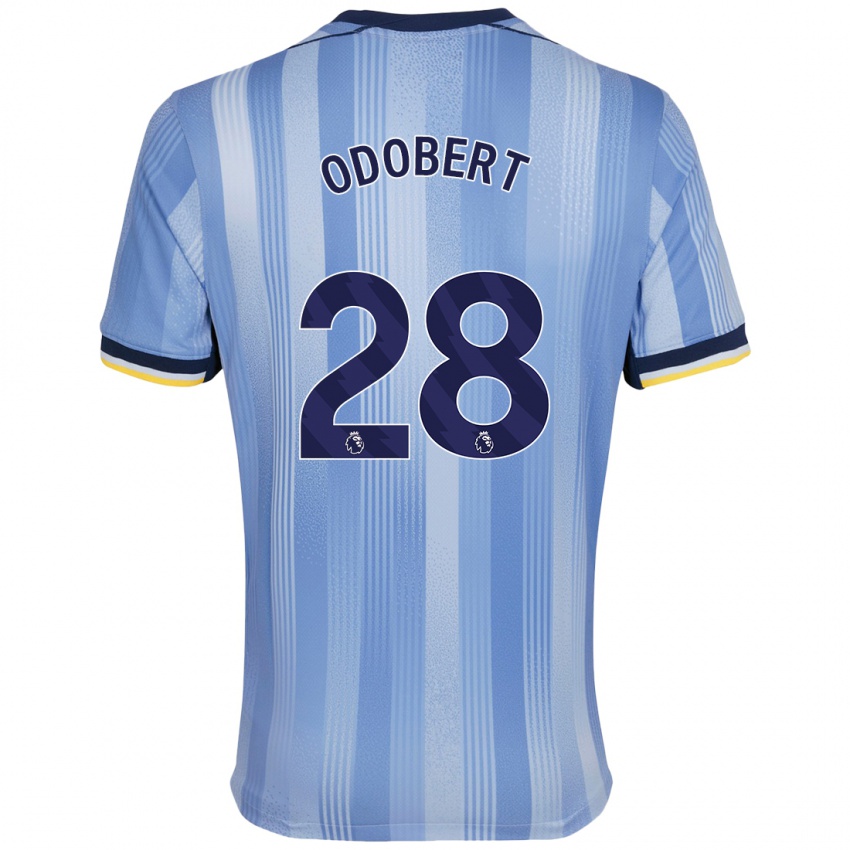 Niño Camiseta Wilson Odobert #28 Azul Claro 2ª Equipación 2024/25 La Camisa México