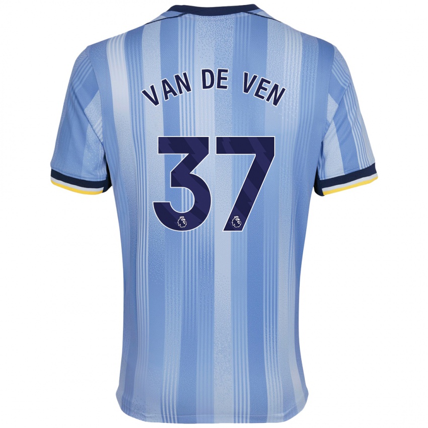 Niño Camiseta Micky Van De Ven #37 Azul Claro 2ª Equipación 2024/25 La Camisa México