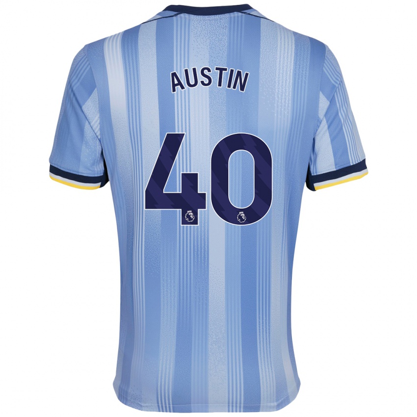 Niño Camiseta Brandon Austin #40 Azul Claro 2ª Equipación 2024/25 La Camisa México