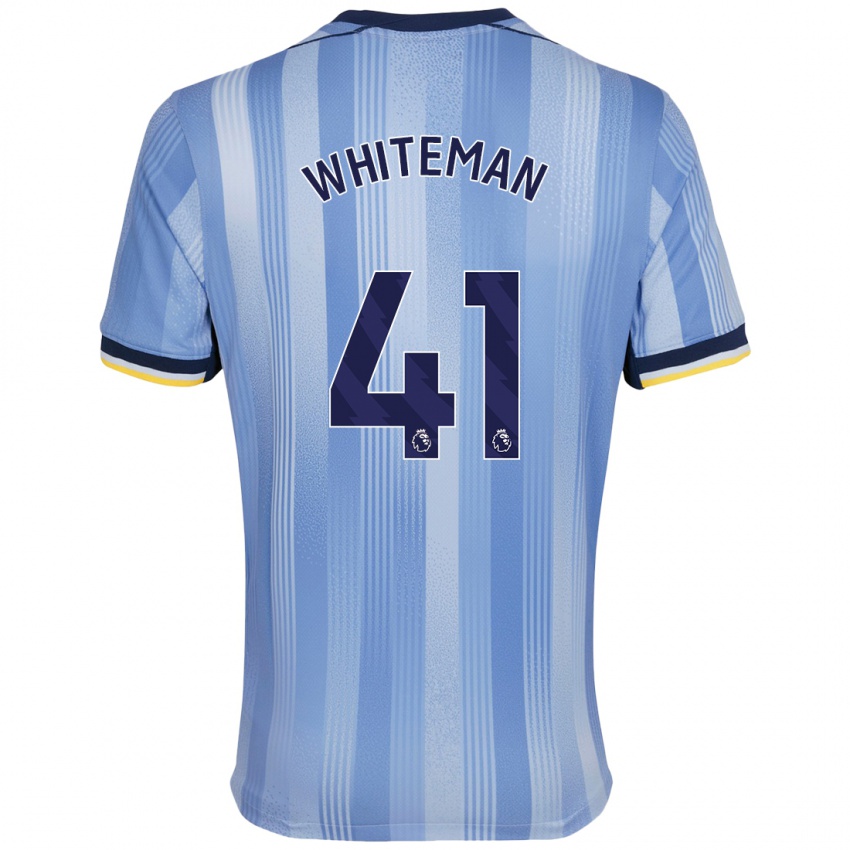 Niño Camiseta Alfie Whiteman #41 Azul Claro 2ª Equipación 2024/25 La Camisa México