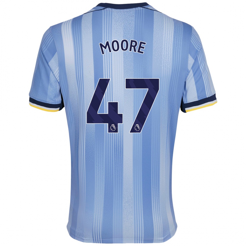 Niño Camiseta Mikey Moore #47 Azul Claro 2ª Equipación 2024/25 La Camisa México