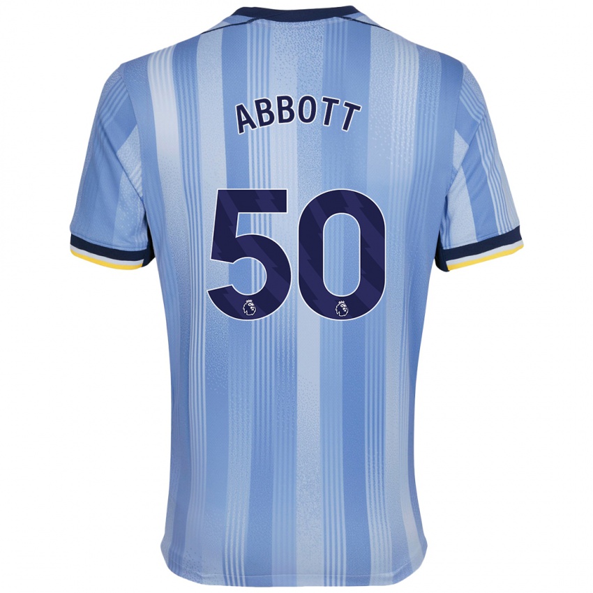 Niño Camiseta George Abbott #50 Azul Claro 2ª Equipación 2024/25 La Camisa México