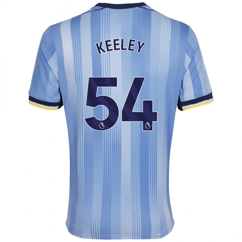 Niño Camiseta Josh Keeley #54 Azul Claro 2ª Equipación 2024/25 La Camisa México