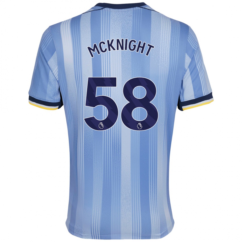 Niño Camiseta Maxwell Mcknight #58 Azul Claro 2ª Equipación 2024/25 La Camisa México