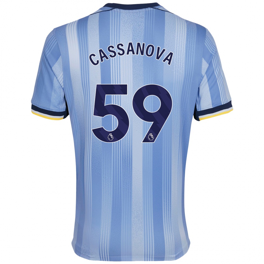 Niño Camiseta Dante Cassanova #59 Azul Claro 2ª Equipación 2024/25 La Camisa México