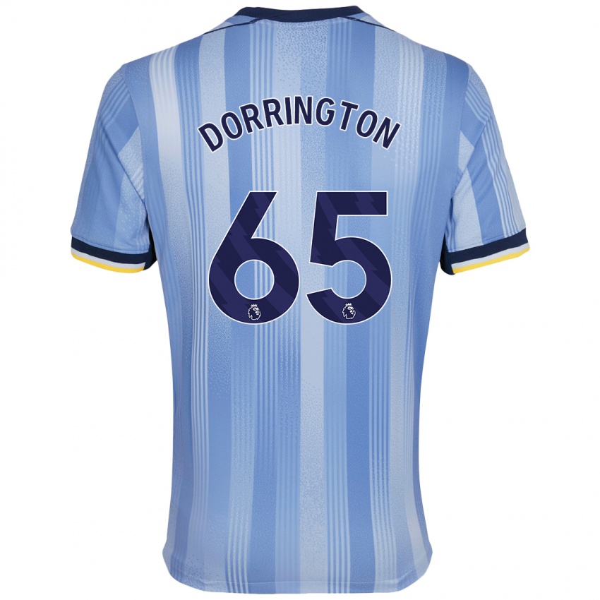 Niño Camiseta Alfie Dorrington #65 Azul Claro 2ª Equipación 2024/25 La Camisa México